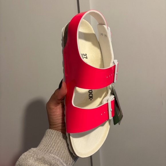 Milano Neon Pink/White Birkenstocks - Picture 5 of 8